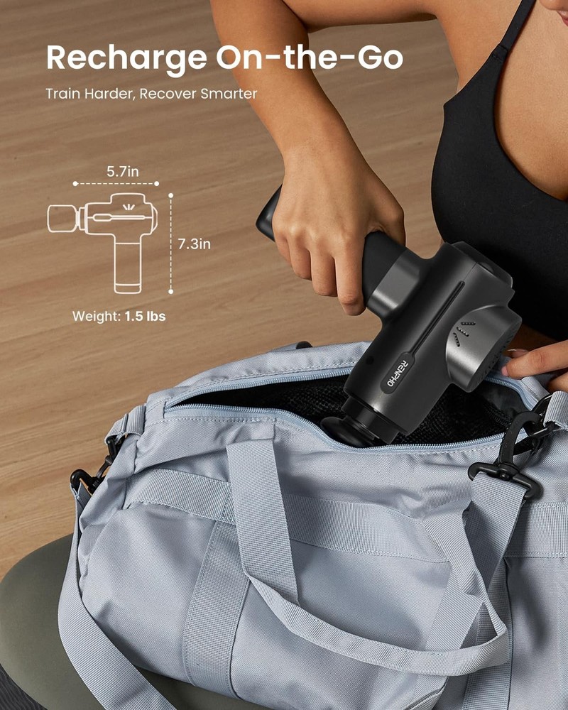 RENPHO Active+ Thermacool Massage Gun with Heat and Cold, Percussion Deep Tissue
