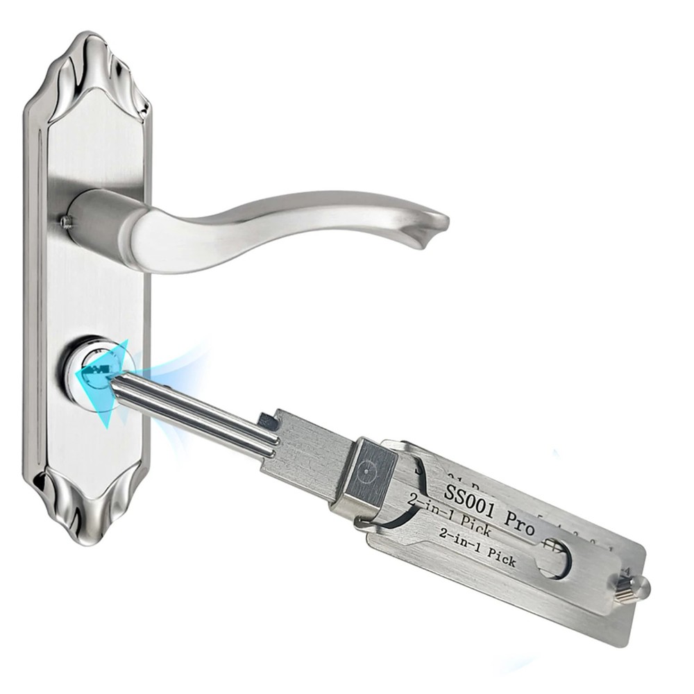 SS001 PRO 2-in-1 Stainless Steel master Key Decoder Repair Tool