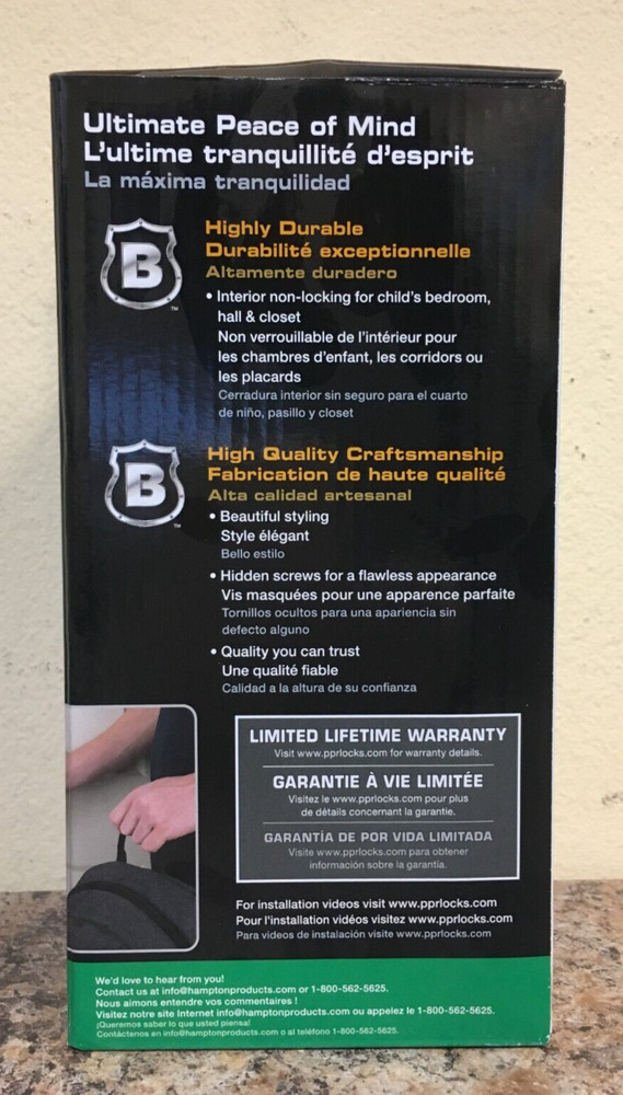 Brinks 23045-105 Push Pull Rotate Barrett Polished Brass Passage Knob