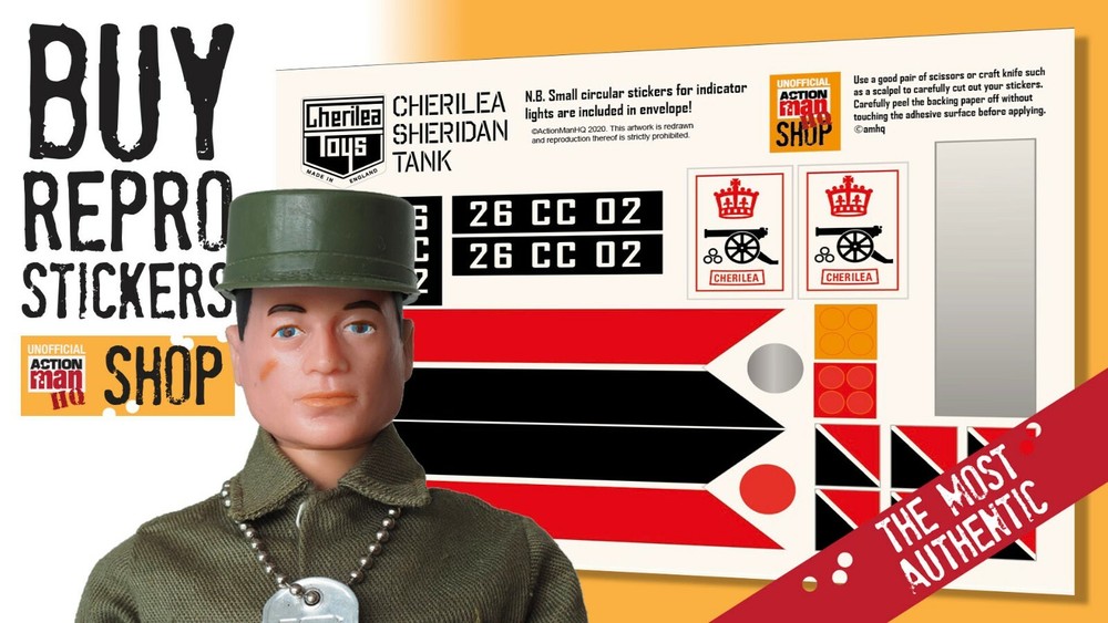 Action Man Cherilea Sheridan Tank Stickers