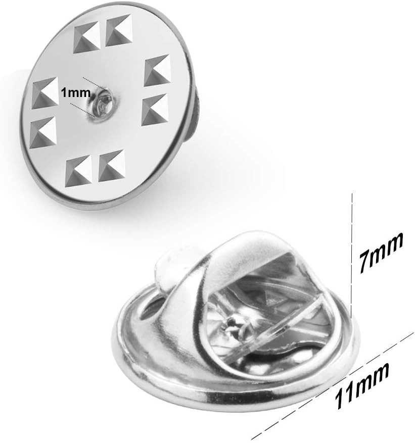 50PCS Metal Locking Pin Backs Pin Keepers Locking Clasp Silver NEW