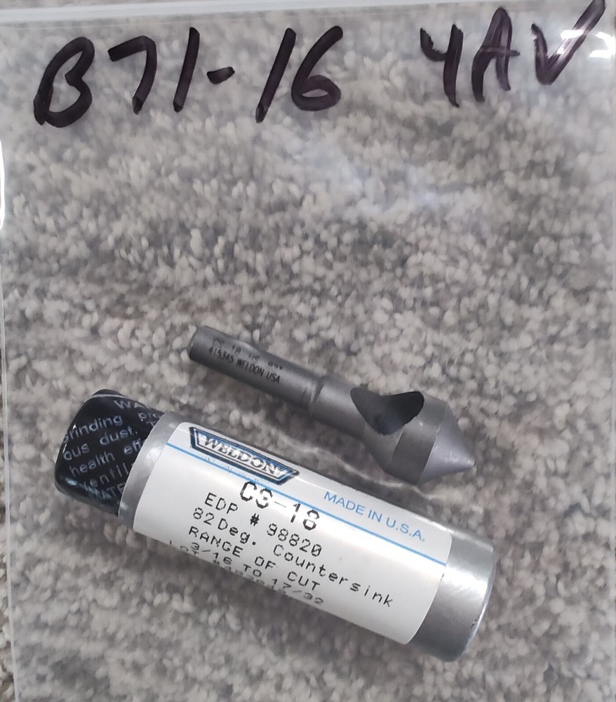 WELSON TOOL CS-18 82° COUNTER SINK