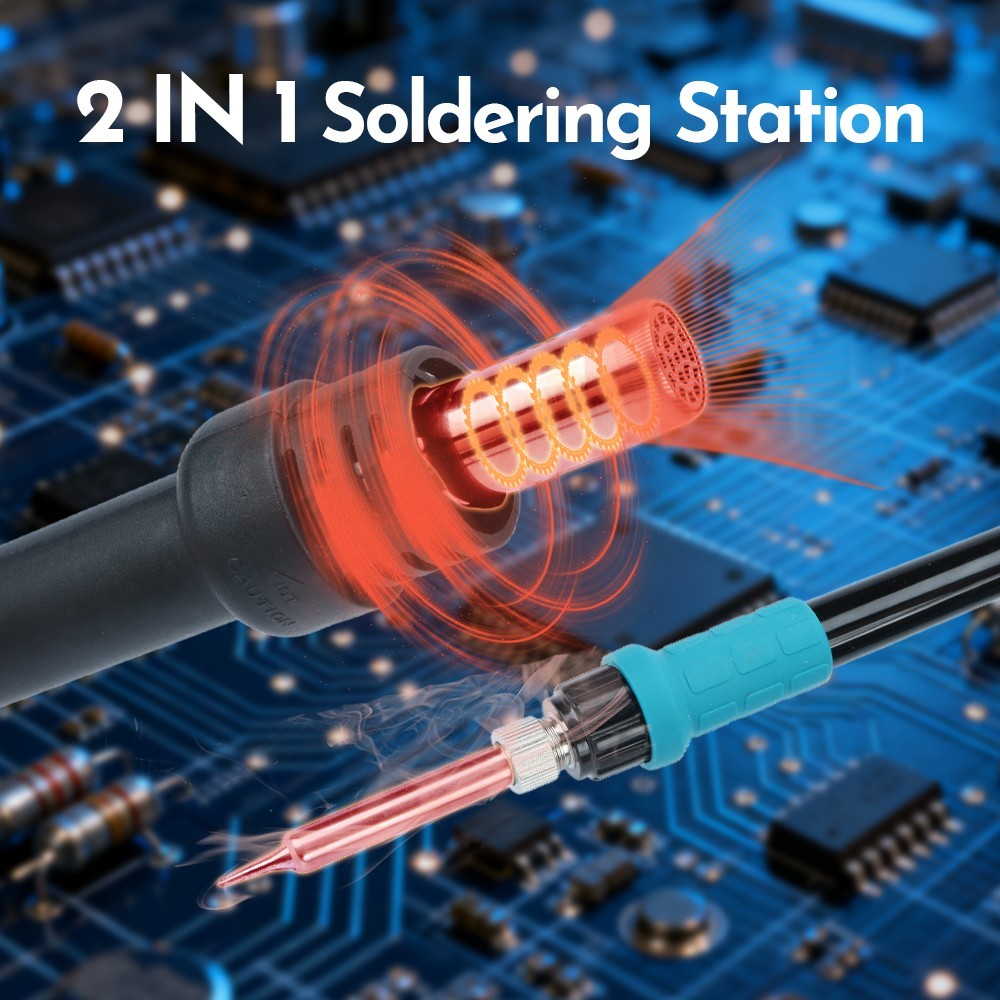 YIHUA 852D+ Air Pump Hot Air Rework Station Digital Soldering Station Kit