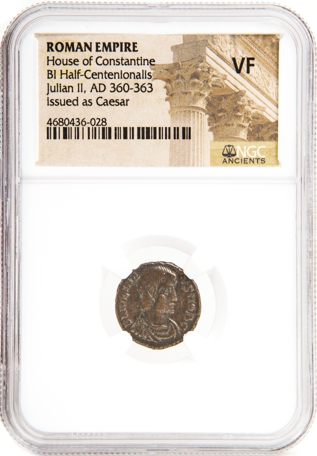 Roman AE Coin of Julian II (As Caesar) (AD 361-363) NGC Graded (VF)