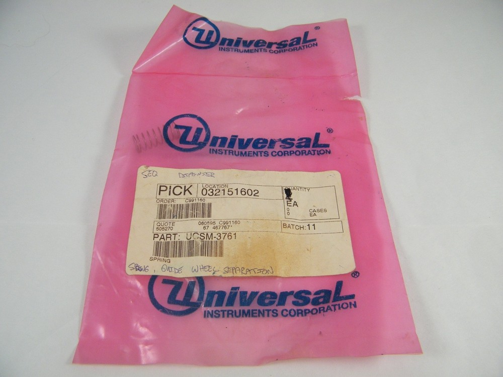 (1) NEW ~ UNIVERSAL INSTRUMENTS ~ SPRING ~ PART NUMBER ~ UCSM-3761