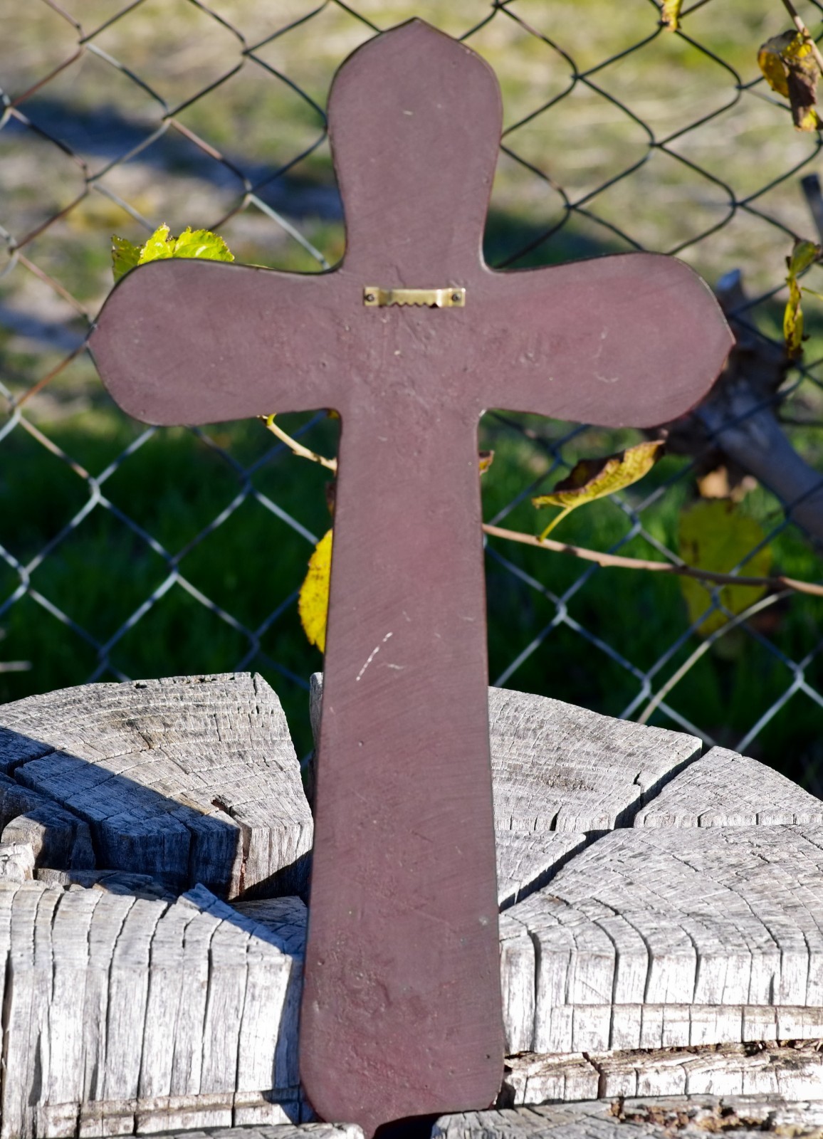 VINTAGE Large 19" CROSS Wall Hanging Southwestern Cowboy