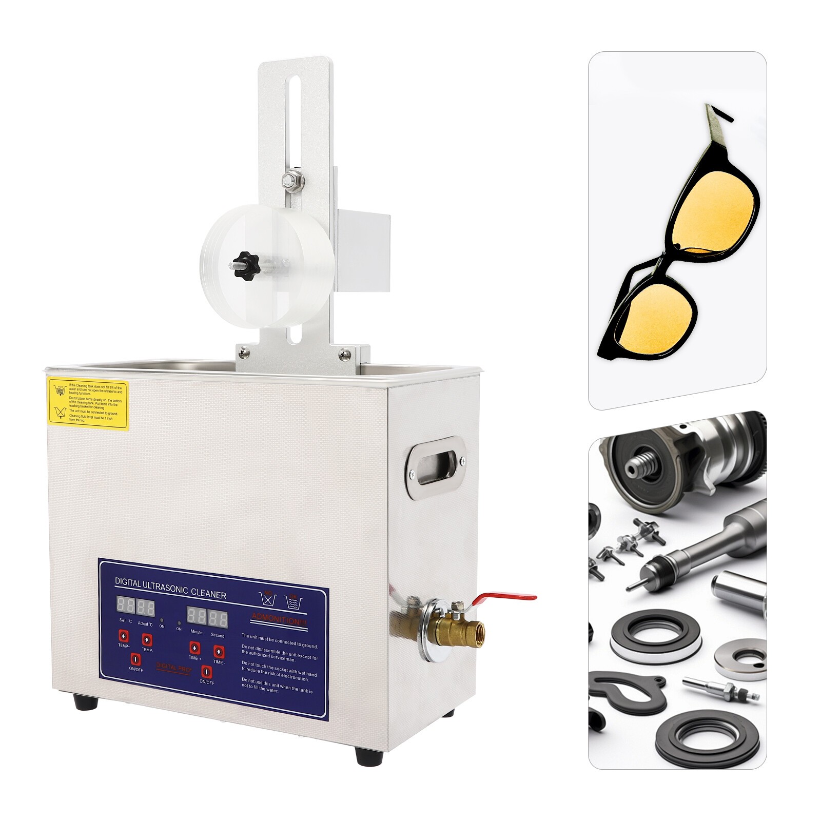 Liftable Album Disc Digital Ultrasonic Cleaner Vinyl Record Washing Machine 6.5L