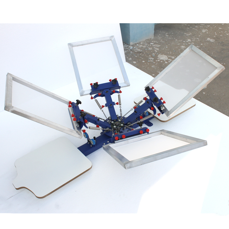 4 Color 2 Station Screen Printing Kit Micro Registration Press Printer Exposure