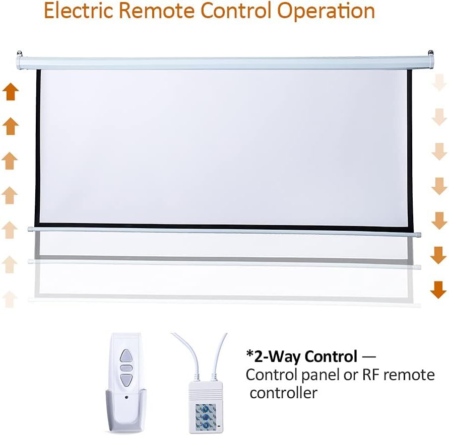 120 Inch Motorized Automatic Projector Screen Remote Control 4:3 Aspect Ratio