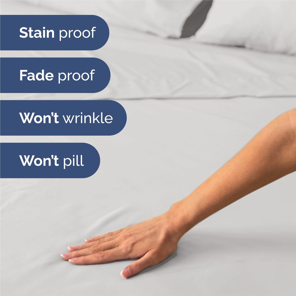 Split King Size 5 Piece Sheet Set - Comfy Breathable Cooling Bed Sheets Set ...