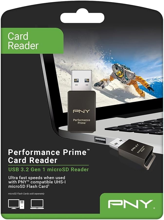 Performance Prime USB 3.2 Type-A MicroSD Card Reader - 200MB/s & 150MB/s Speeds