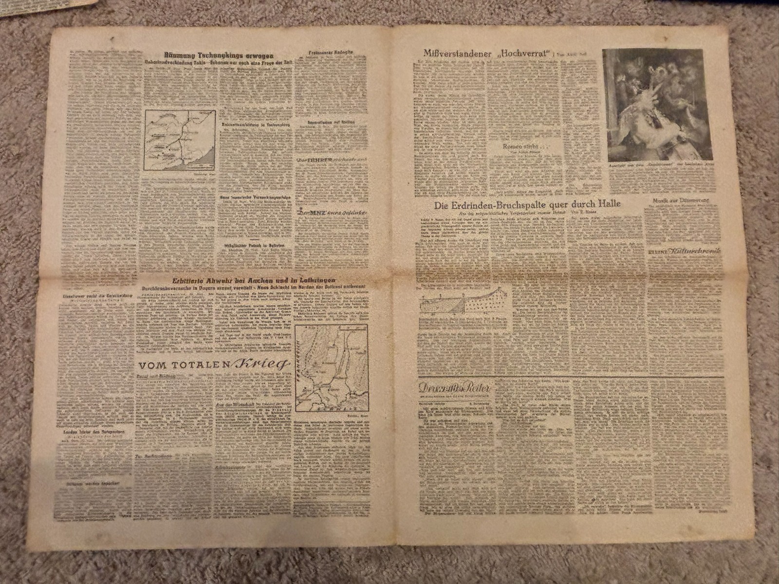 WW2 Period German Newspaper November 21, 1944