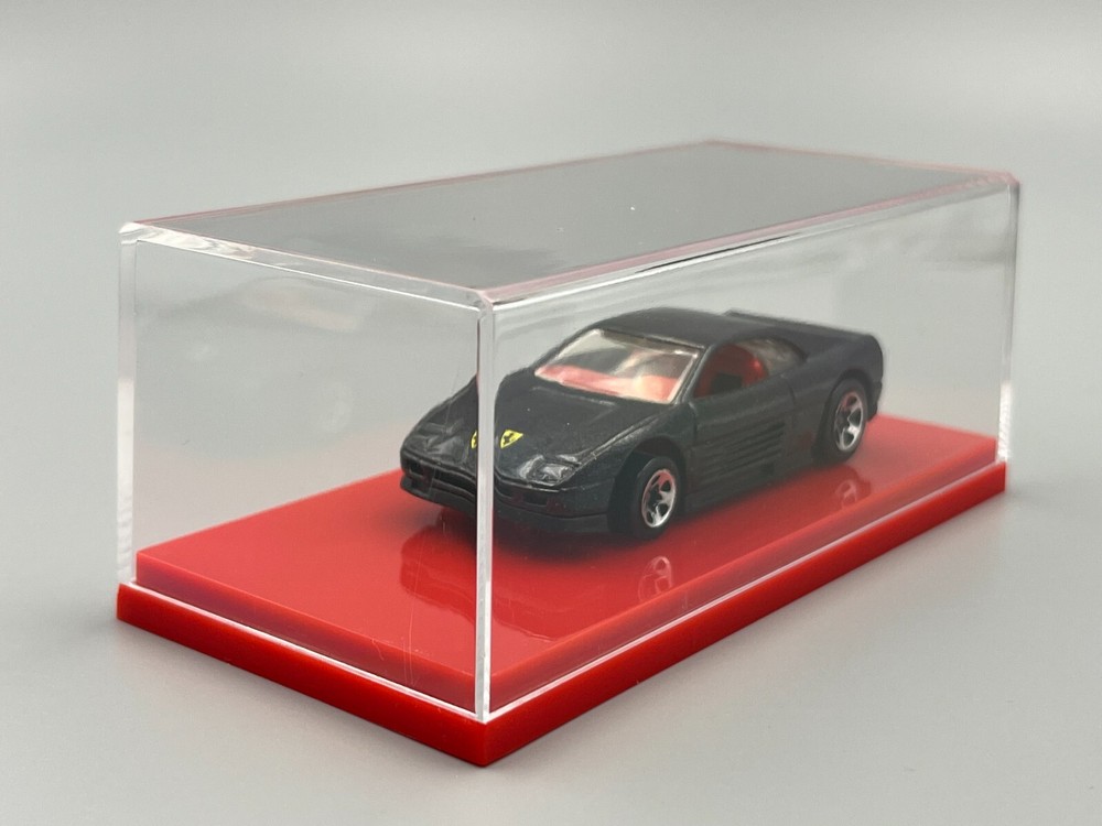 Quality Car Display Case Red Plastic Base 1/64 scale