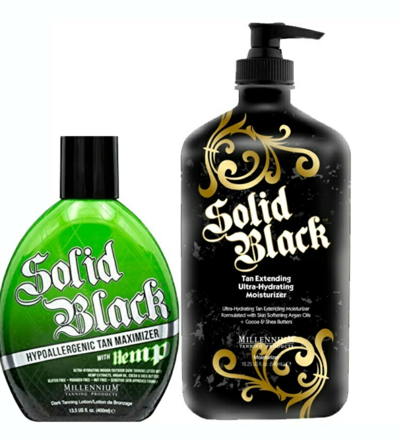 Millennium SOLID BLACK HYPOALLERGENIC MAXIMIZER + TAN EXTENDER  18.2oz GIFT SET