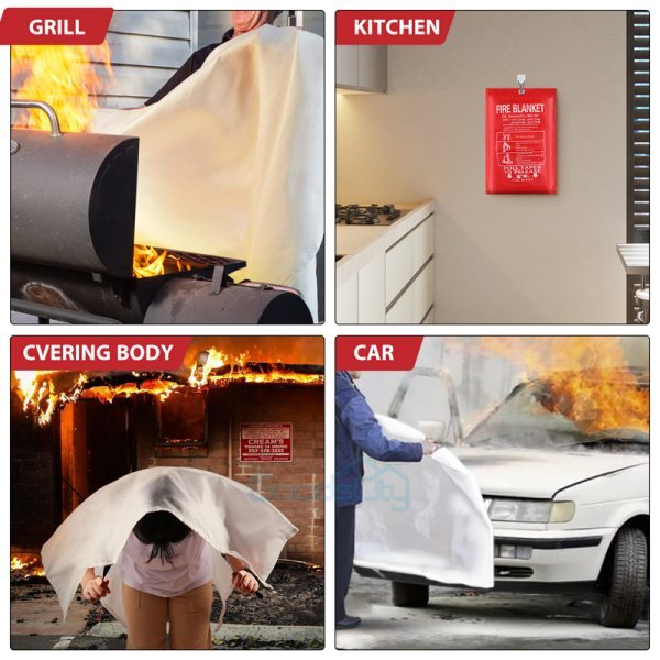 39''X39'' Prepared Emergency Fire Blanket Fire Suppression Blanket Quick Release