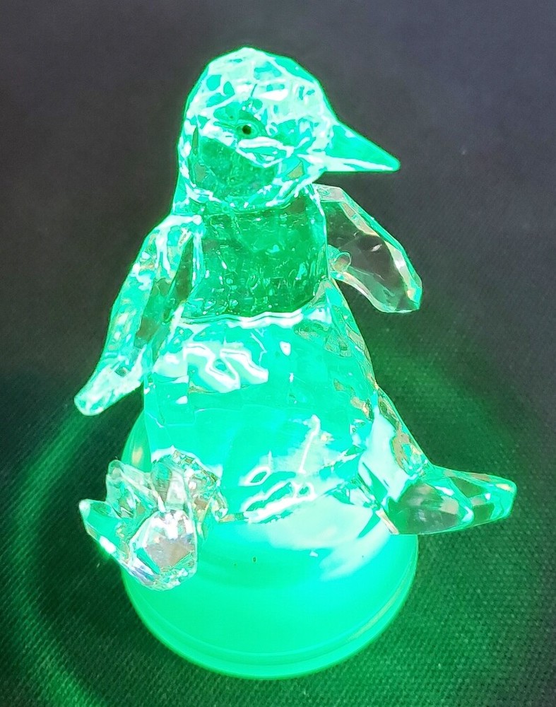 Very Nice 4" Plastic Clear Lightup Color-Changing Figure Decor Nightlight