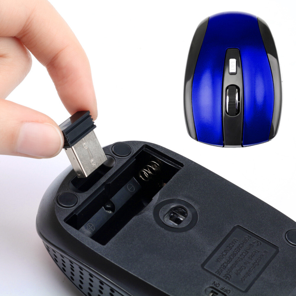 2 Wireless Optical Mouse Mice 2.4GHz USB Receiver For Laptop PC Computer DPI USA