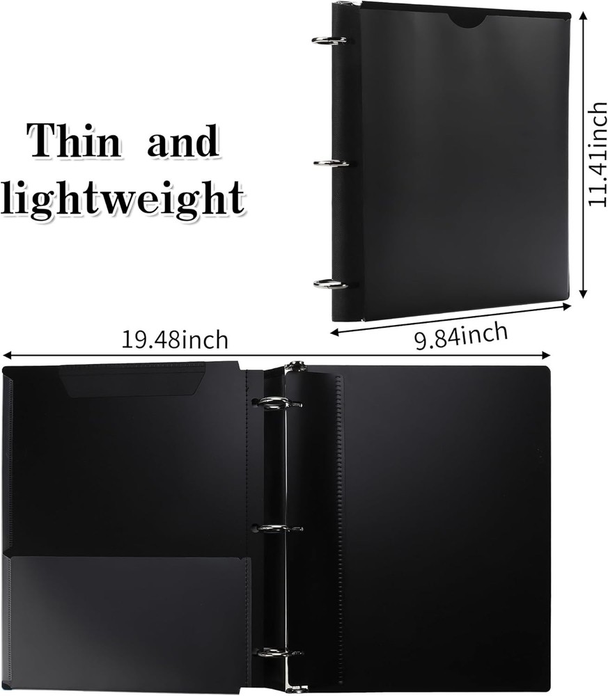 360° Pivotable 3 Ring Binder, Upgraded Foldable Binders 1 inch 6 Pack, Thin S...