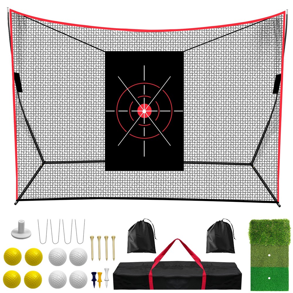 7X10FT Pop Up Golf Hitting Chipping Practice Net for Outdoor with Target zone