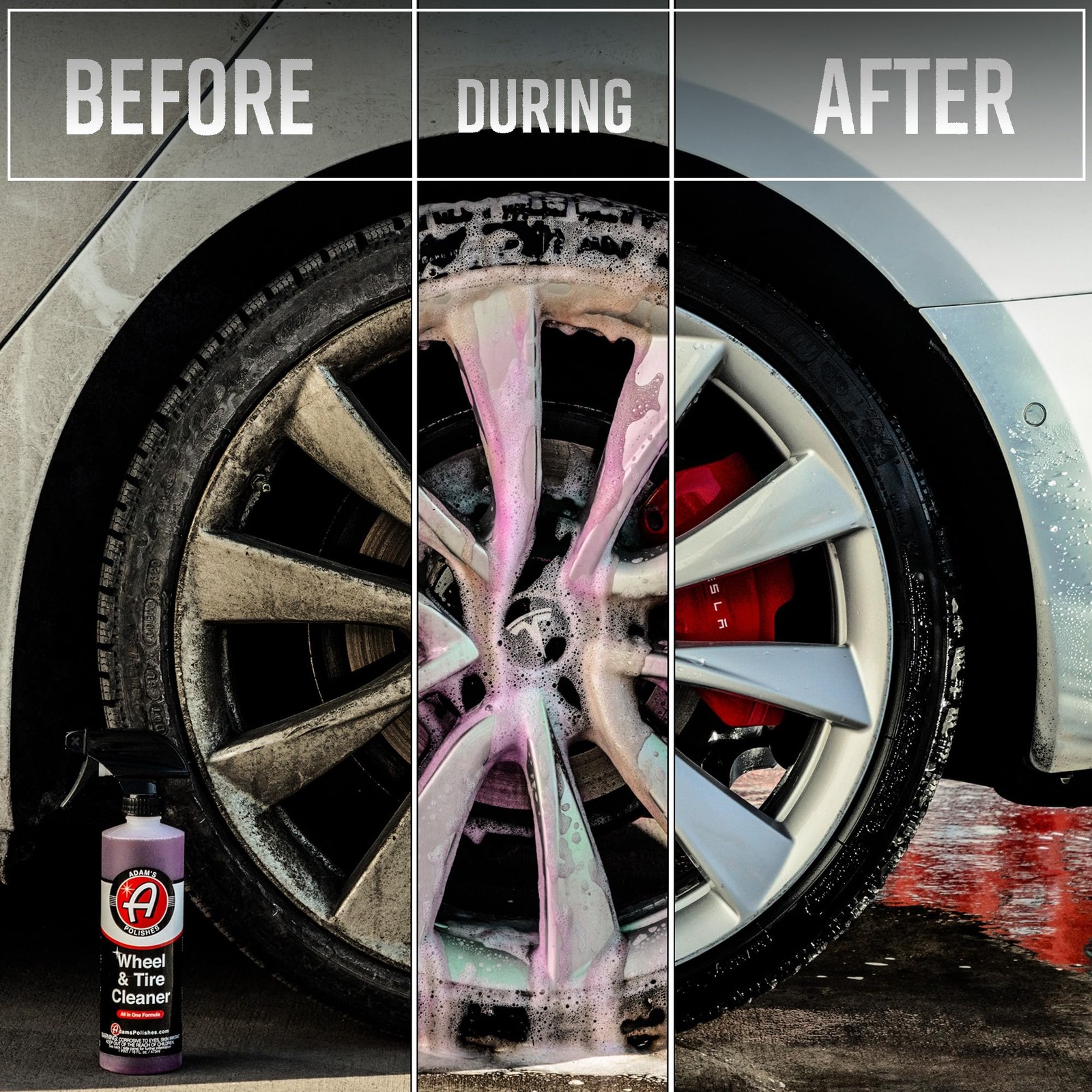 Wheel & Tire Cleaner 16oz Professional All in One Car Wash Wheel Well Cleani...