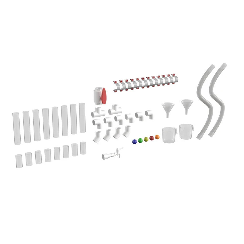 80 Piece Pipe Builder Set for Modular STEAM Wall Systems- New, but box was open
