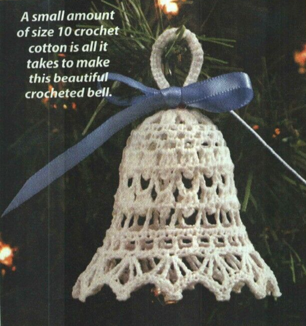DAPPER SNOWMAN 3 SNOW CRYSTALS & SMALL BELL CROCHET PATTERN INSTRUCTIONS