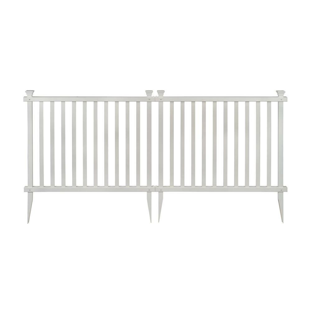 Zippity Outdoor Products Garden Picket Fence Panel Kit 3 ft. H No-Dig (2-Pack)