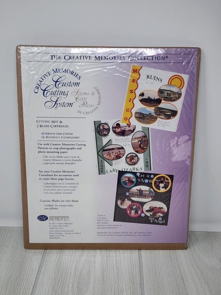 Creative Memories Custom Cutting System Cutting Mat 2 Blade Cartridges NIB