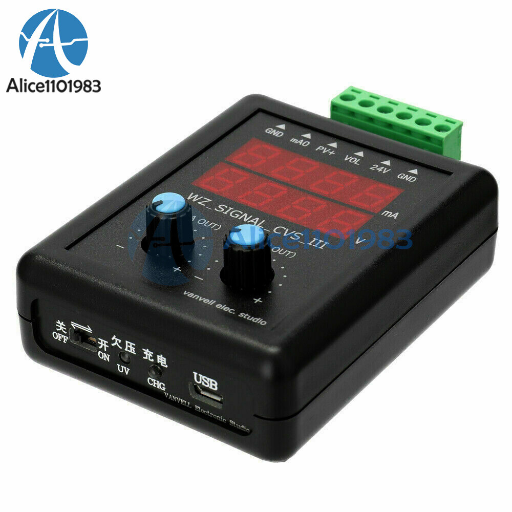 Adjustable 4-20ma Signal Generator 24V 0-10V Constant Current Source Simulation