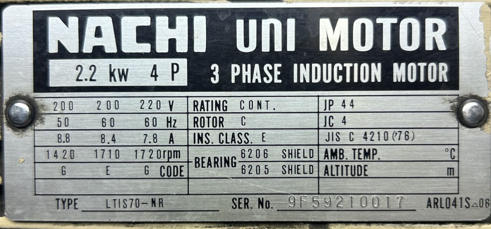 NACHI UNI PUMP UVD-1A-A3-2.2-4-21