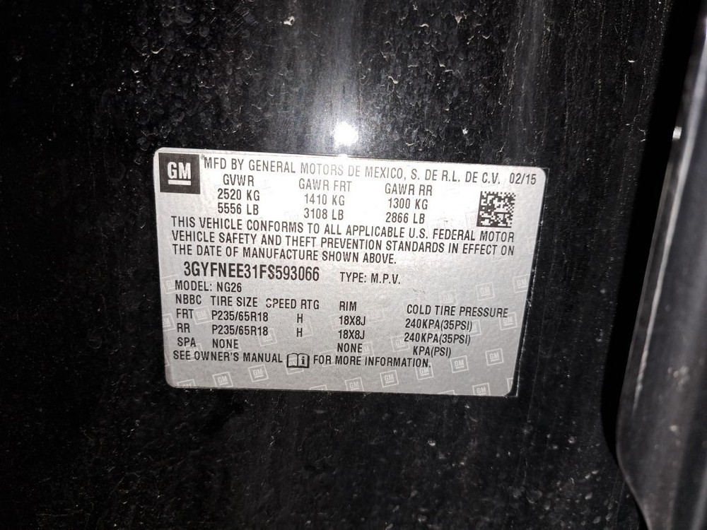 Rear 2015 Srx Camera/Projector Sku#4190534