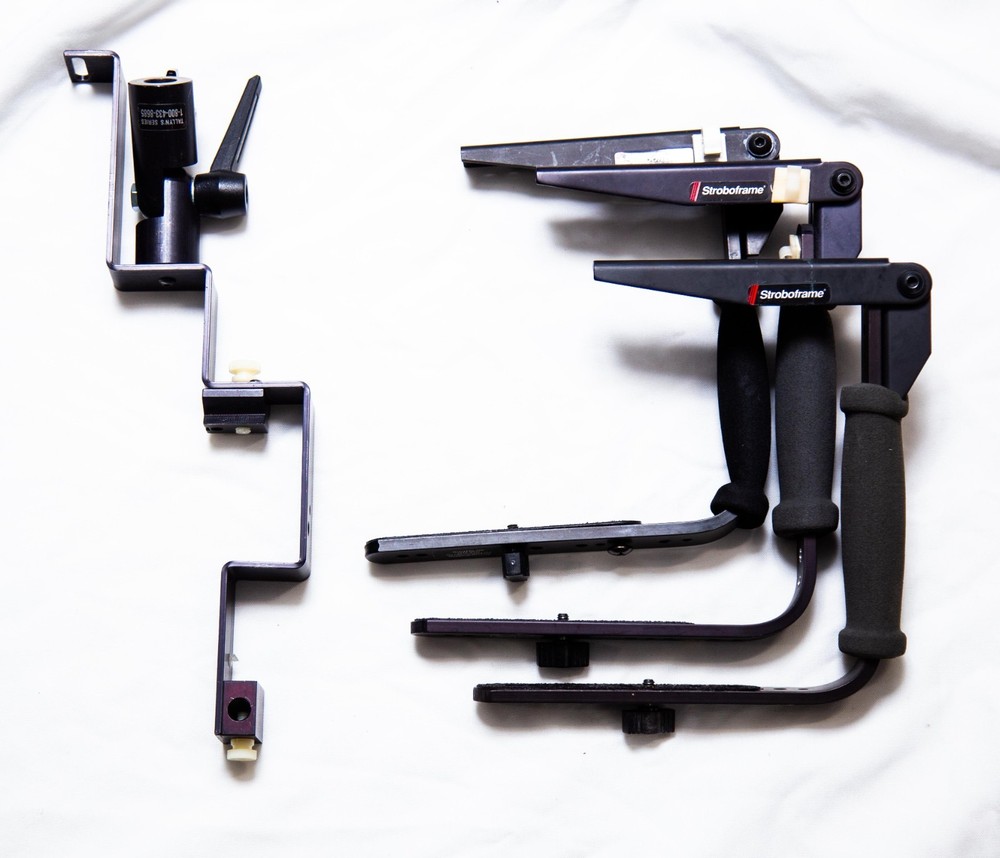 Set of 3 Stroboframe Adjustable Brackets, QuickFlip 260, Custom Brackets Gimbal