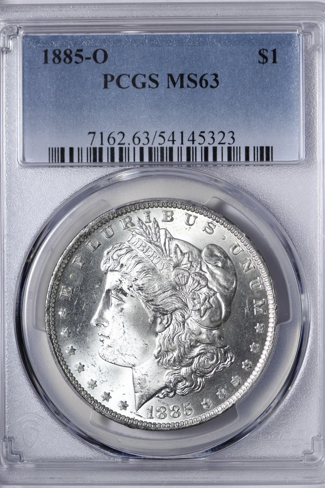 BU 1885-O Morgan Silver Dollar PCGS MS63 Nice Frosty Example WXLA