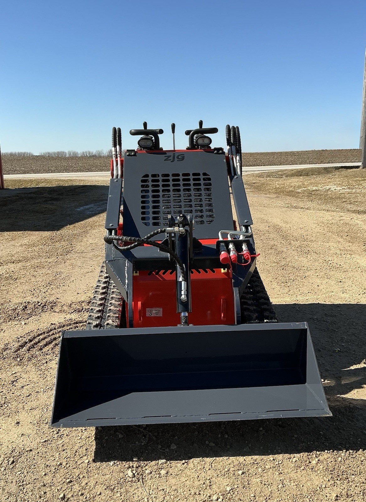 NEW ZJG-380 Mini Skid Loader Stand-On Compact Tracked Loader 13.5HP Engine