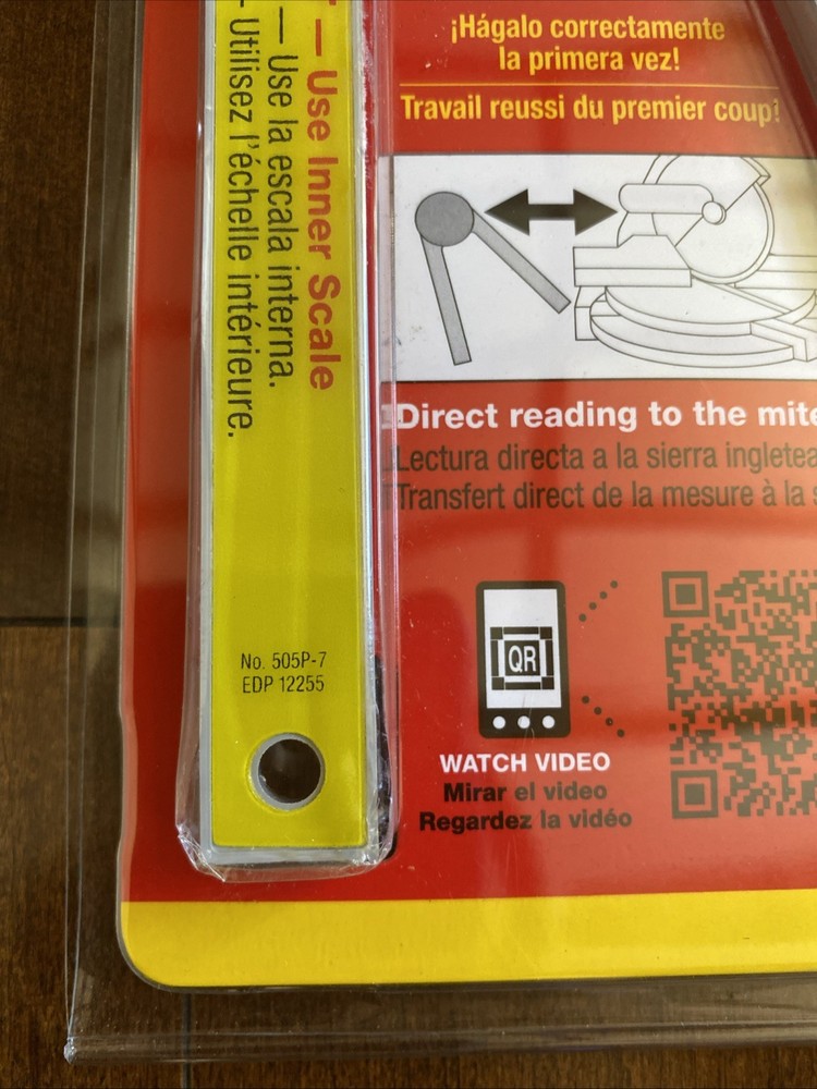 NEW Starrett 505P-7 Plastic Miter Protractor - 7"