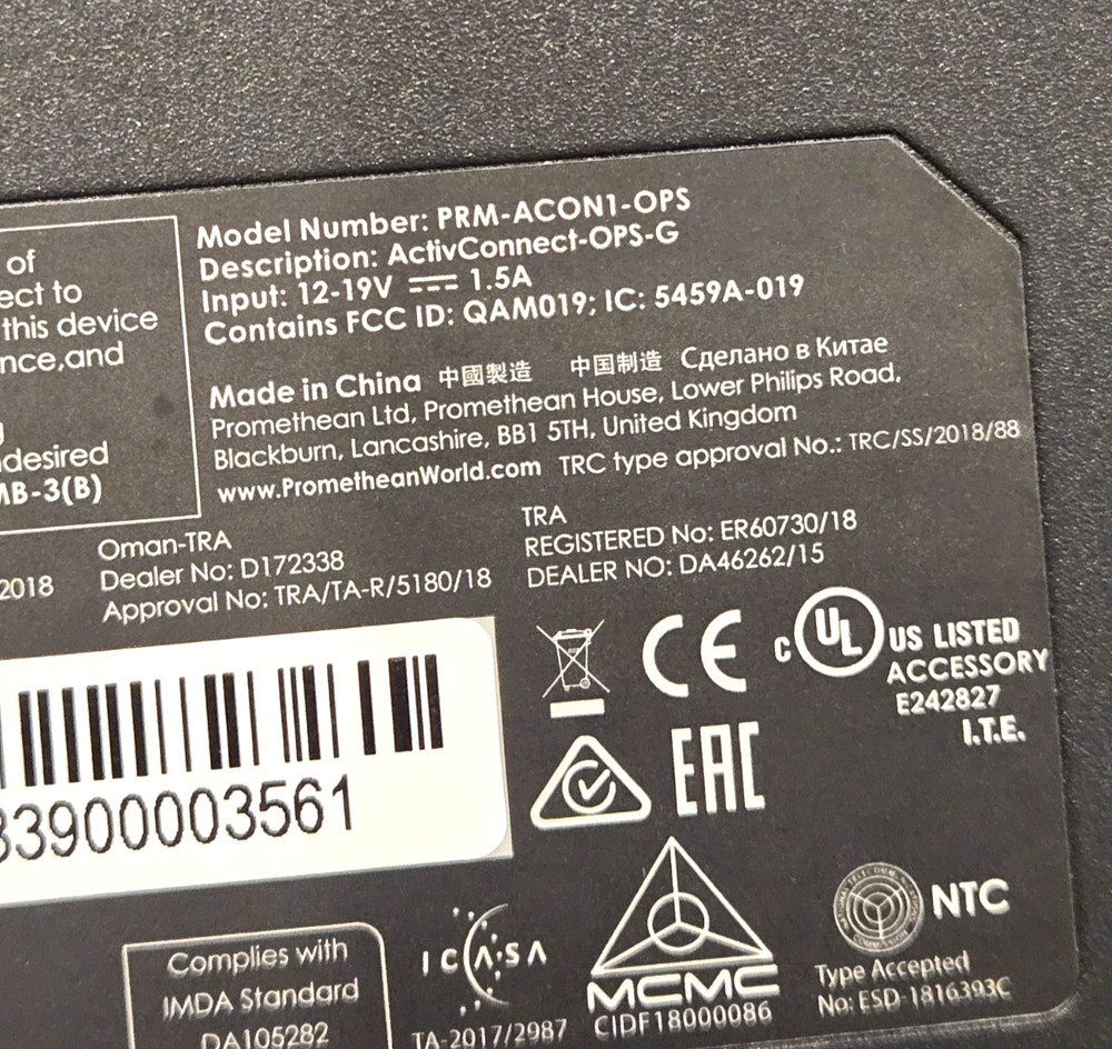 *10/Case* Promethean ActivConnect ACON1-OPS OPS-G Android Module for ActivPanel