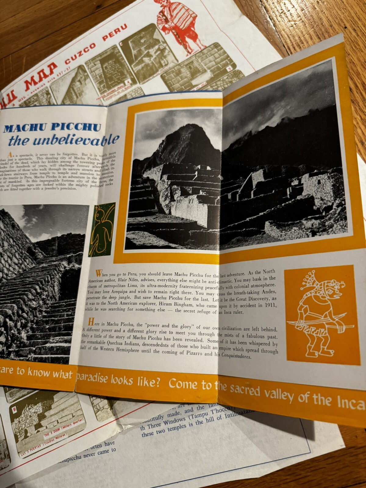 Vintage Lot Of 3 Machu Picchu Info Map Peru Visit Travel Tour Guide