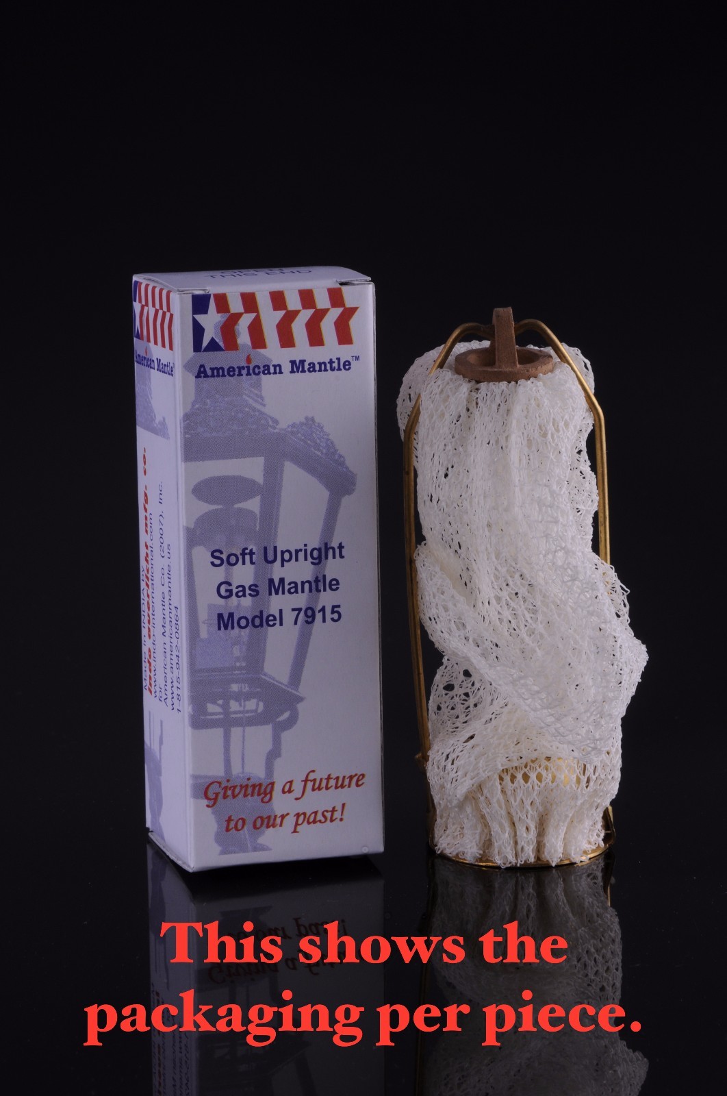 Soft Upright Gas Light Mantle for Outdoor Gaslights - SKU 7915 - 02 Pieces