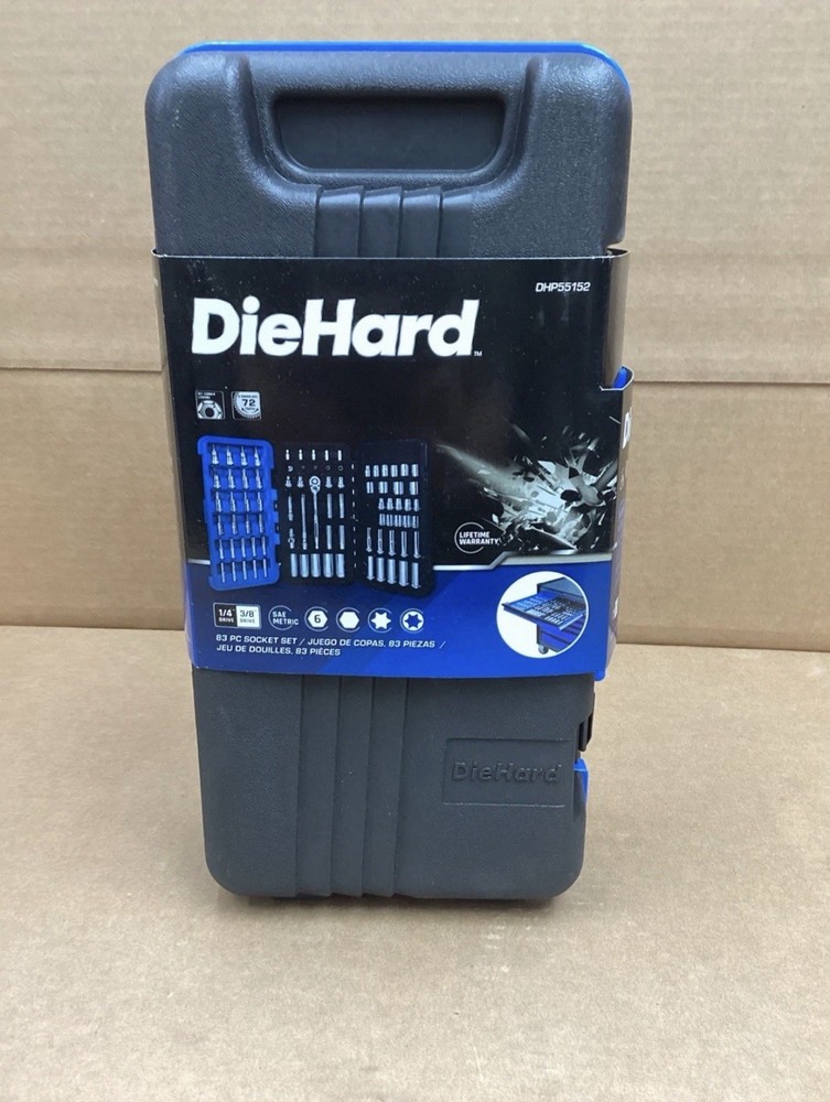 Diehard 3/8" Drive Tri-fold Ratchet Socket Set - 83 Piece-  (DHP55152)