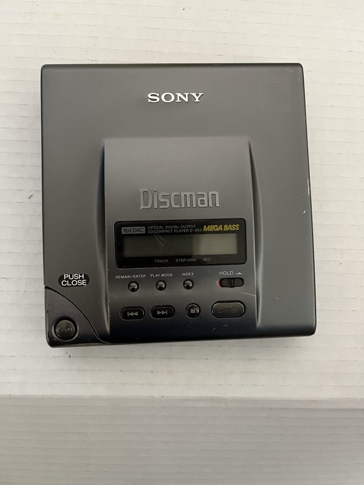 Sony Discman D-303 CD Player with Case, Accessories, Manual. Untested.