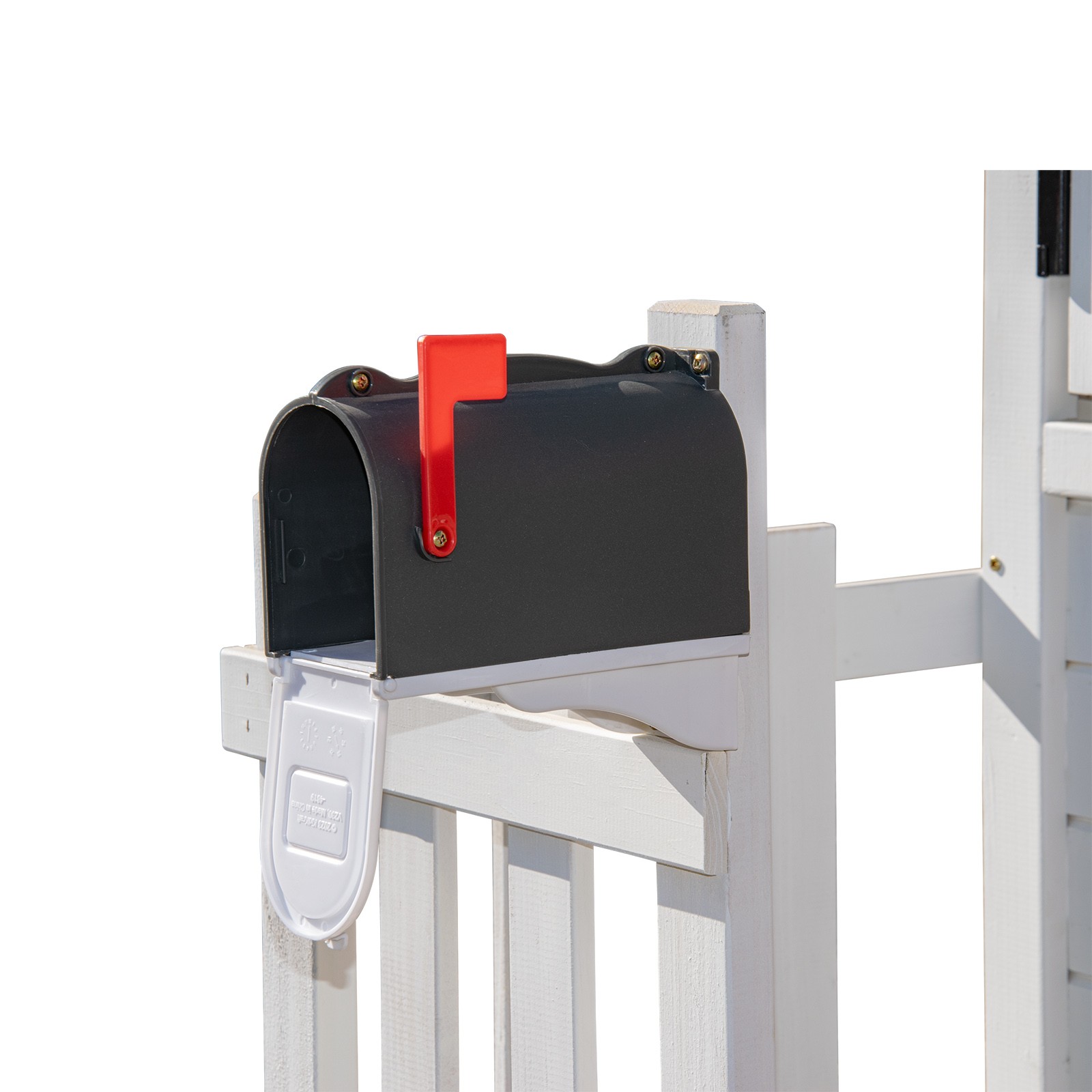 Wooden Kids Playhouse Cottage Play Kitchen,Bench,Mailbox,Tic-Tac-Toe,Chalkboards