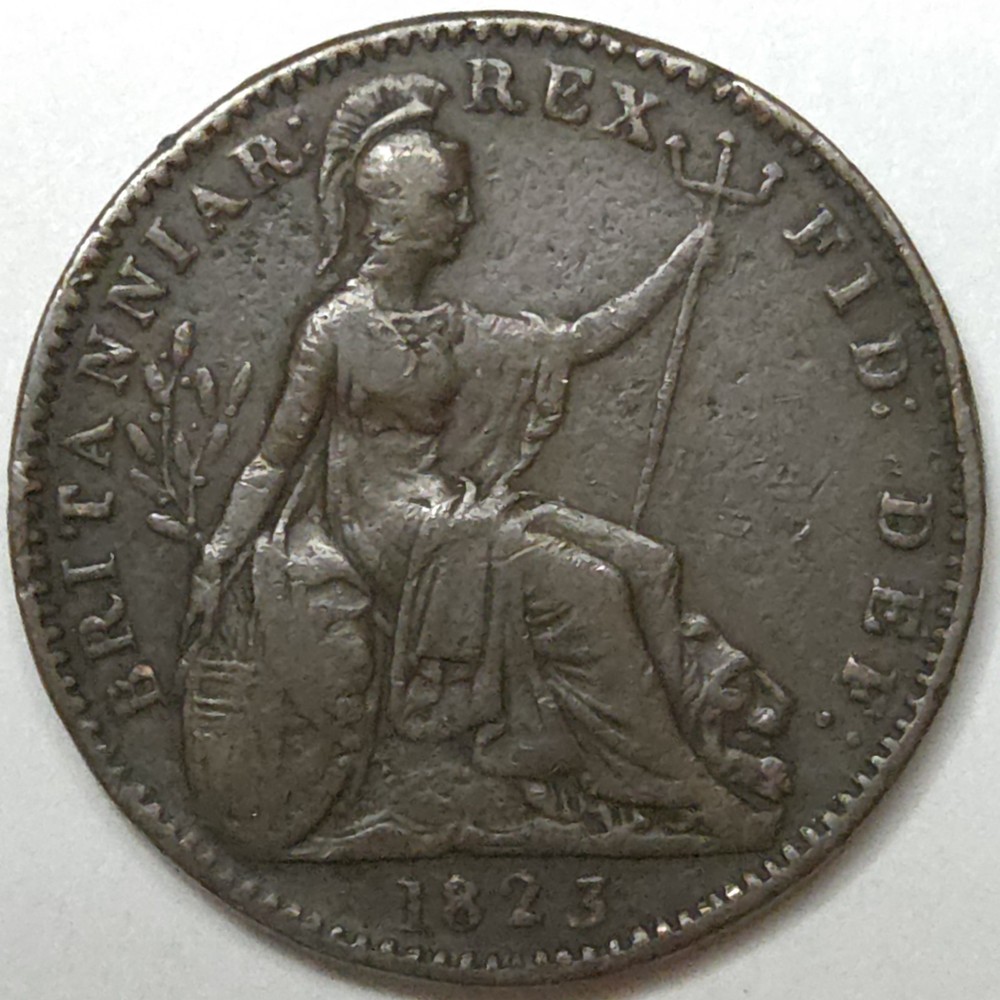 1823 Great Britain 1 Farthing (Lot#1)