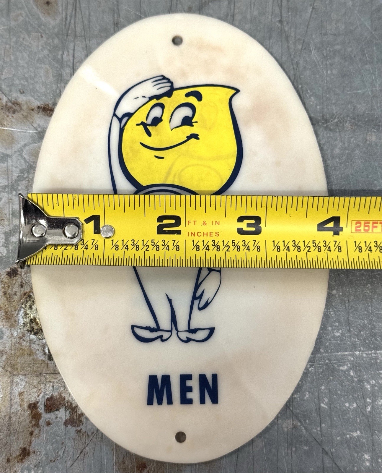 HTF Vintage Plastic Esso Ladies & Men Restroom Key Tags Happy & Mrs. Drop