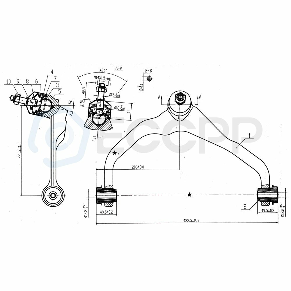 For 2007-2012 Dodge Nitro & Jeep Liberty ECCPP 2pcs Front Upper Control Arms Set