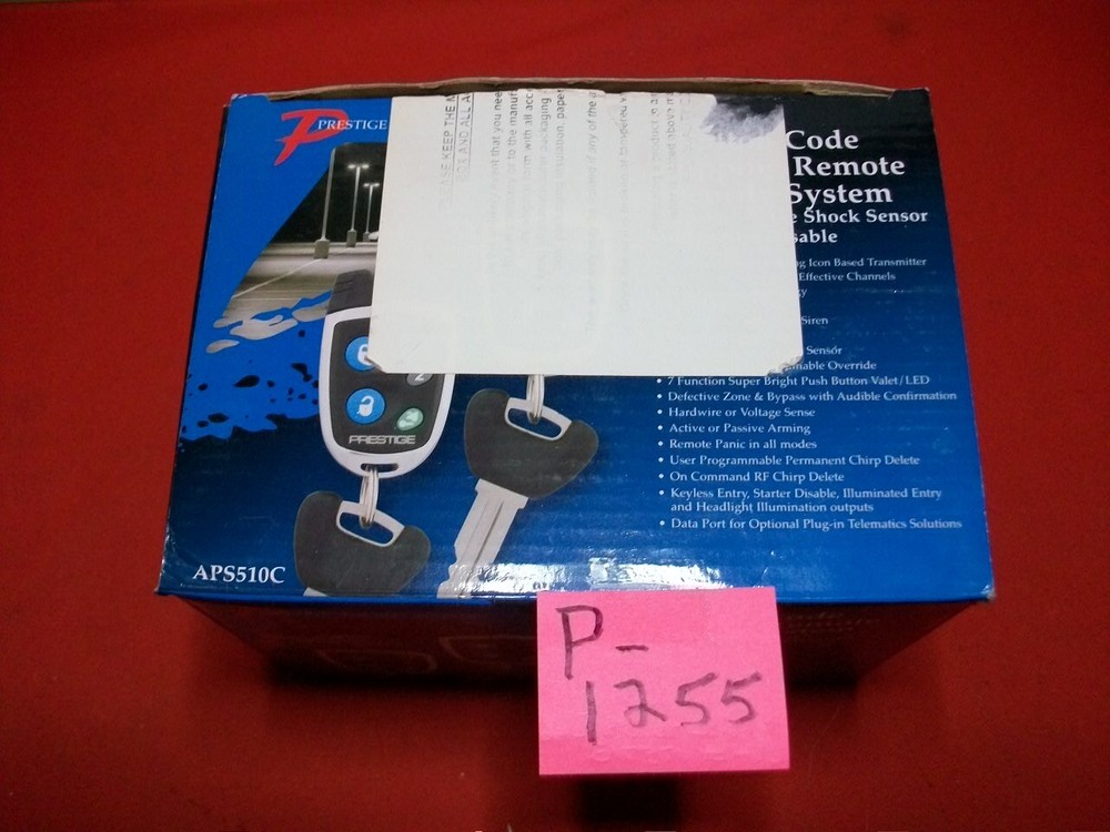 PRESTIGE SECURITY SYSTEMS # APS510C 5 BUTTON CODE HOPPING REMOTE SECURITY SYSTEM