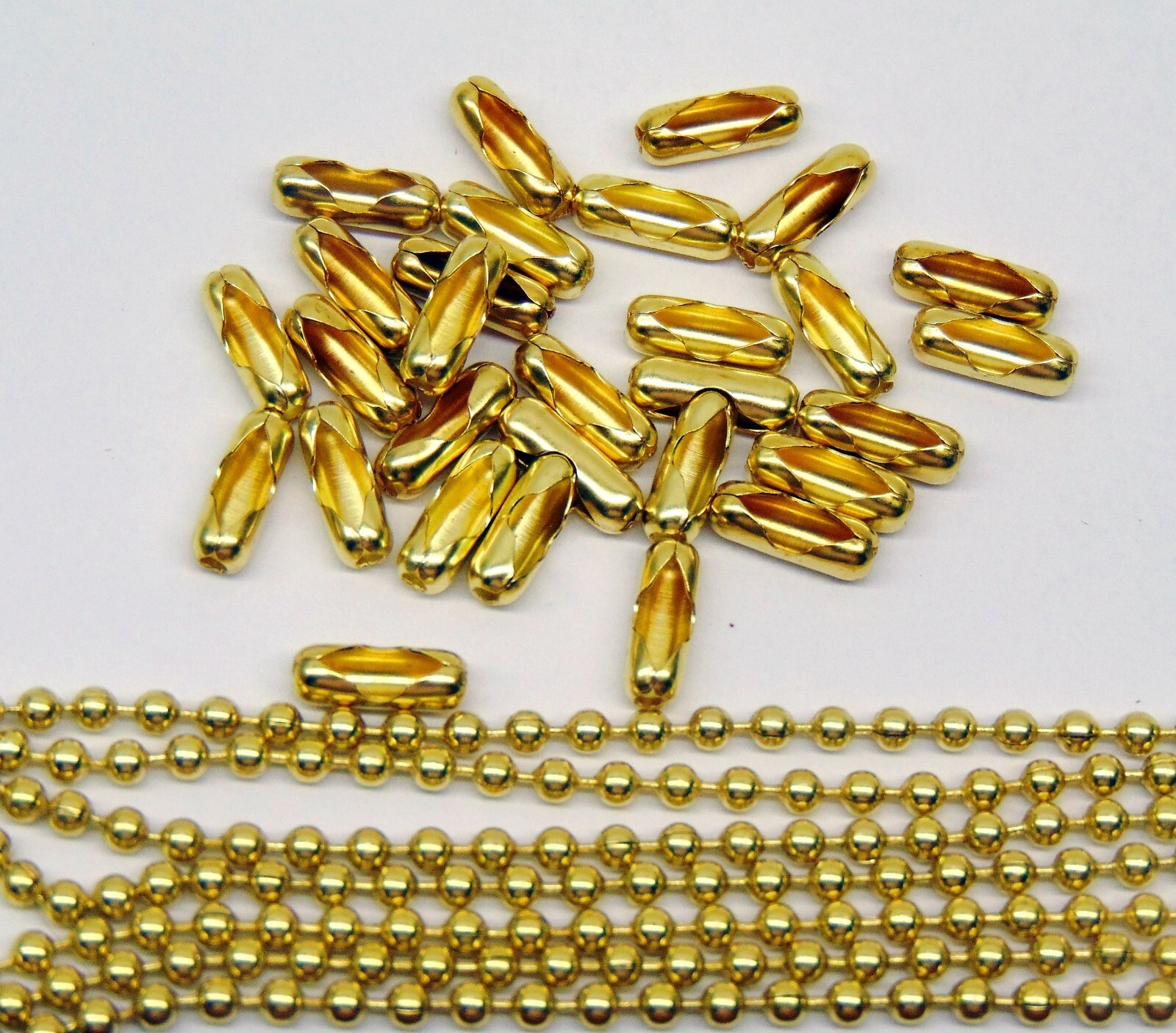 Solid Brass BALL CHAIN 2.4mm Bead #3 ~ Bulk No Lead/Nickel ~Corrosion resistant
