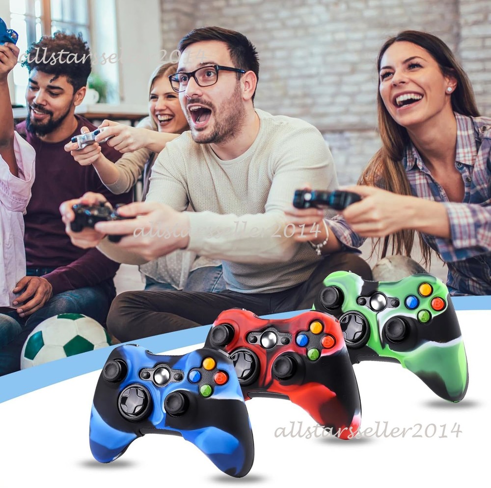 Silicone Protective Rubber Skin Cover for Microsoft XBox 360 Controller Case US
