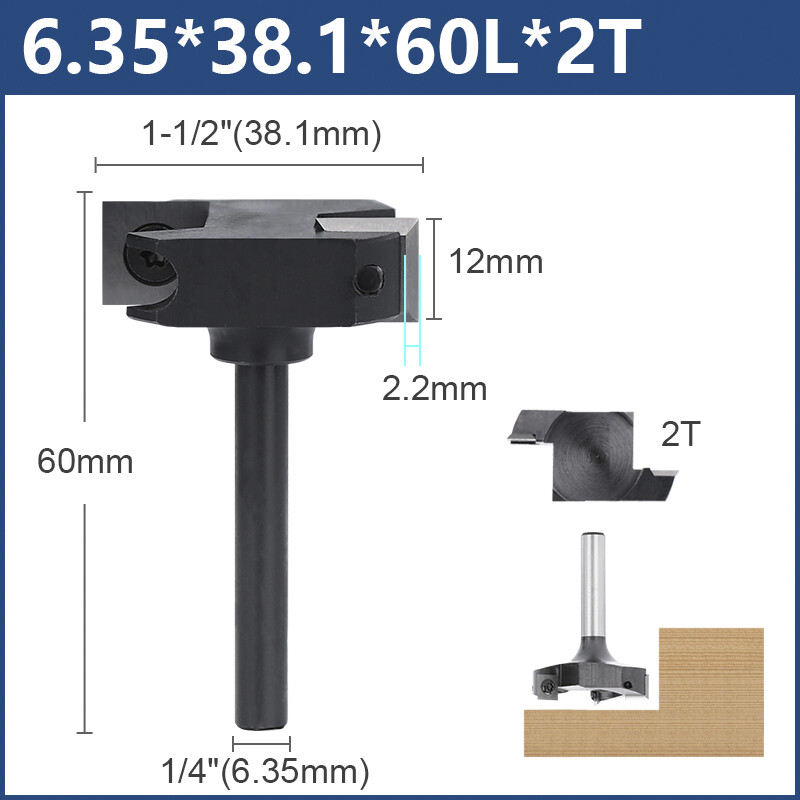 XCAN 2/4 Flutes CNC Spoilboard Surfacing Router Bit 1/2 1/4 Inch Shank