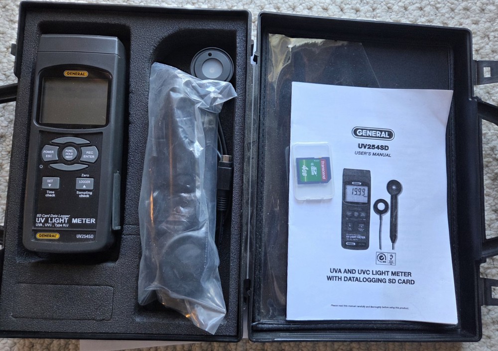 General UV254SD UVA & UVC Light Meter with Datalogging SD card
