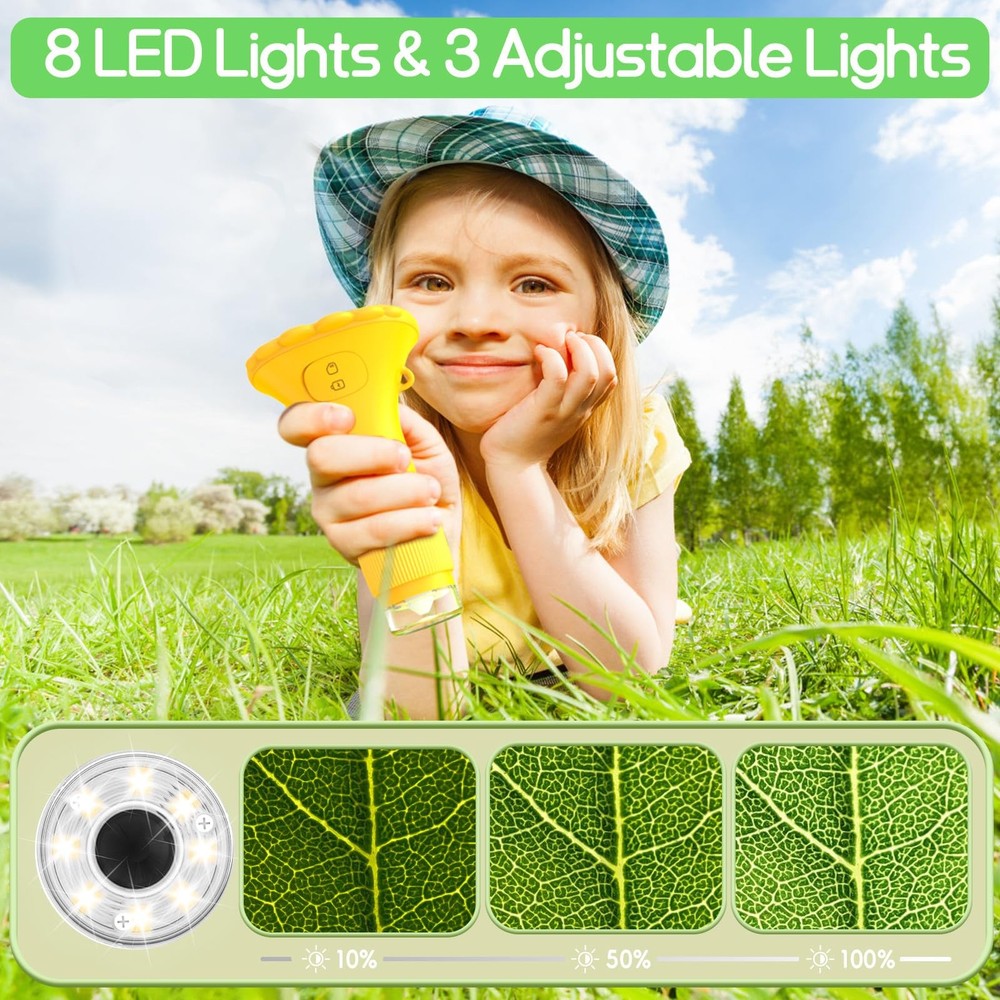 WINWEND 1000X Pocket Kids Microscope Portable w/ LED & PC Connectivity